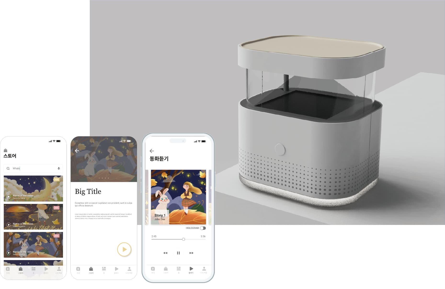 홀로그램 IoT 동화 디바이스